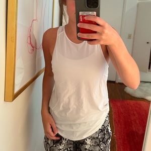 Lululemon white top with mesh details